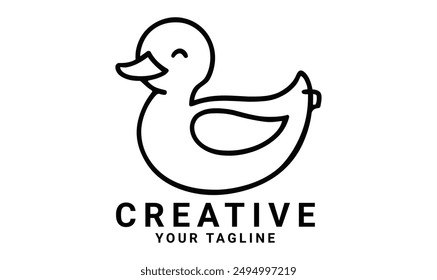 minimal logo, idea logo, duck logo