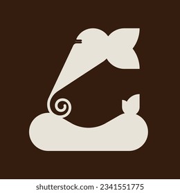 Minimal logo illustration of lord Ganesha 