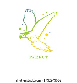 minimal logo macaw parrot ,symbol,icon,vector.