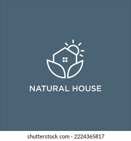 Minimal logo Natural House logo vector template