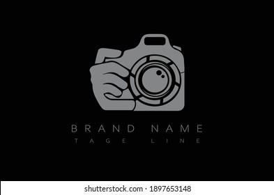 Minimal logo of Photographer, Abstract Camera vector