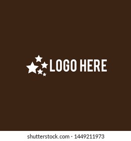 Minimal logo with stars vector