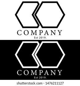 minimal logo template in black and white color