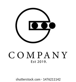 minimal logo template in black and white color