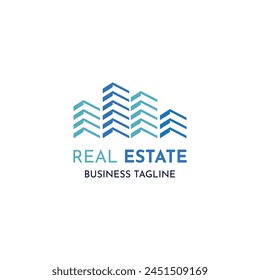 Vector de logotipo mínimo para la empresa de bienes raíces
