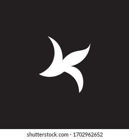 minimal logo wing design with abstract and vector appearance.Vector design icon logo template