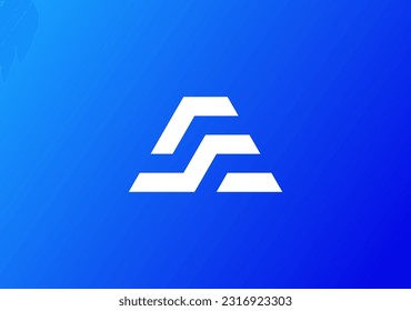 minimal logomark letter A with data transfer symbol