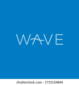 Minimal logotype wave logo symbol design 