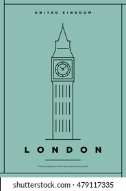 Minimal London City Poster Design