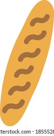 Ilustración mínima de iconos de pan largo