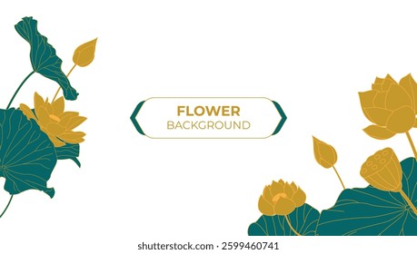 Minimal Lotus decoration background design