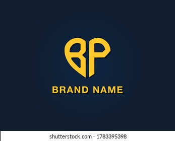 Minimal love initial letter BP logo. This icon incorporate with two love shape typeface in the creative way.It will be suitable for which company or brand name start those initial.