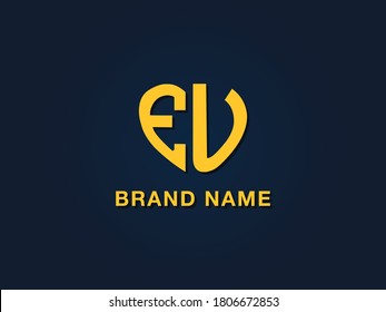 Minimal love initial letter EU logo. This icon incorporate with two love shape typeface in the creative way.It will be suitable for which company or brand name start those initial.