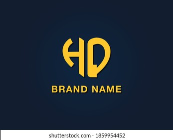 Minimal love initial letter HQ logo. This icon incorporate with two love shape typeface in the creative way.It will be suitable for which company or brand name start those initial.