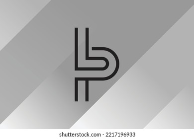 Minimal LP logo. Icon of a PL letter on a luxury background. Logo idea based on the LP monogram initials. Professional variety letter symbol and PL logo on background.