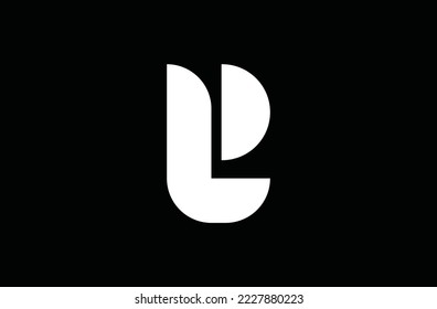 Minimal LP logo. Icon of a PL letter on a luxury background. Logo idea based on the LP monogram initials. Professional variety letter symbol and PL logo on background.