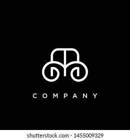 Minimal Luxury AA Initial Based White and Black color logo.