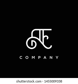 Minimal Luxury AE Initial Based White and Black color logo.