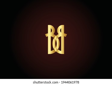 Minimal Luxury BB, B con el logotipo de color oro y negro de base inicial.