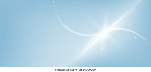 Minimal luxury branding design with glowing blue white gradient for cosmetic background or Social ads banner