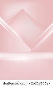 Mínimo luxo cosmético anúncios gradiente cor-de-rosa vetor de fundo. Design de anúncios sociais