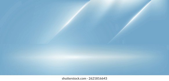Vetor de fundo azul suave gradiente dos anúncios cosméticos de luxo mínimo. Design de anúncios sociais