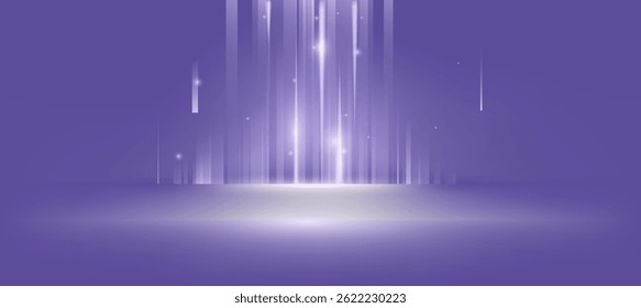 Vetor de fundo roxo suave gradiente dos anúncios cosméticos de luxo mínimo. Design de anúncios sociais