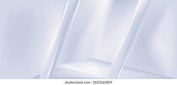 Vetor de fundo branco cinza gradiente dos anúncios cosméticos de luxo mínimo. Design de anúncios sociais