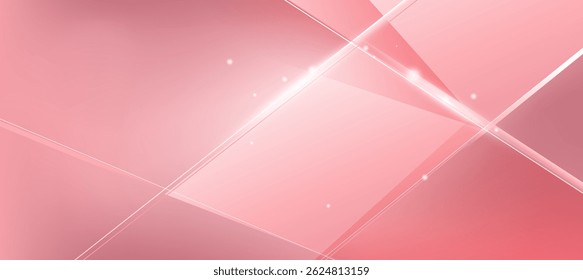 Mínimo luxo cosméticos anúncios gradiente rosa com vetor de fundo elegante diagonal. Design de anúncios sociais