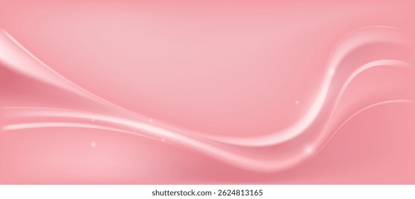 Mínimo luxo cosmético anúncios gradiente cor-de-rosa vetor de fundo. Design de anúncios sociais