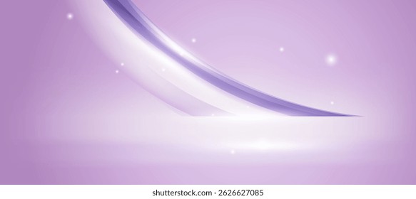 Minimal luxury cosmetic ads gradient soft purple background vector. Social ads design