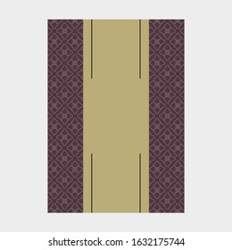 Minimal luxury Cover design with pattern element for menu, invitation card, banner book design vector