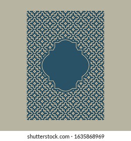 Minimal luxury Cover design with pattern element for menu, invitation card, banner book design vector