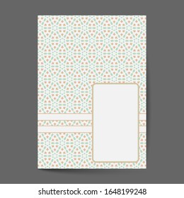 Minimal luxuriöses Cover-Design mit Mustern für Menü, Einladungskarte, Vektorillustration für Bannerbuchdesign