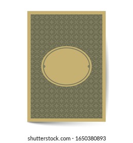 Minimal luxury Cover design with pattern element for menu, invitation card, banner book design vector