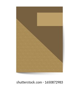 Minimal luxury Cover design with pattern element for menu, invitation card, banner book design vector