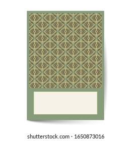 Minimal luxury Cover design with pattern element for menu, invitation card, banner book design vector