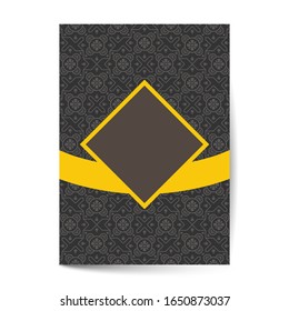 Minimal luxury Cover design with pattern element for menu, invitation card, banner book design vector