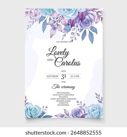 Luxo mínimo e cartão de casamento floral elegante. Ilustrador e designer. Convites de casamento, salvar a data, Convites de aniversário, Convites de vídeo, E-Cards.