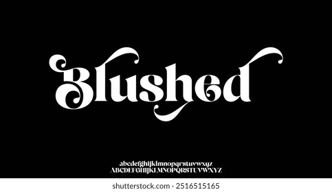 Logotipo de fonte de luxo mínimo alfabeto. Tipografia beleza moda elegante minimalista serif italic fontes decorativo casamento vintage retro logos. ilustração vetorial