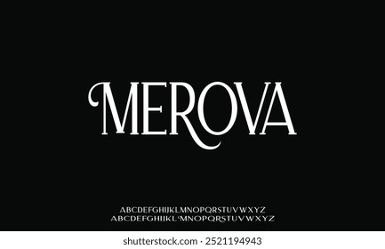 Logotipo de fonte de luxo mínimo alfabeto. Tipografia beleza moda elegante minimalista serif italic fontes decorativo casamento vintage retro logos. ilustração vetorial