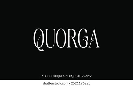 Logotipo de fonte de luxo mínimo alfabeto. Tipografia beleza moda elegante minimalista serif italic fontes decorativo casamento vintage retro logos. ilustração vetorial