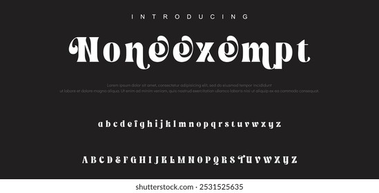 Logotipo de fonte de luxo mínimo alfabeto. Tipografia beleza moda elegante minimalista serif italic fontes decorativo casamento vintage retro logos. 
