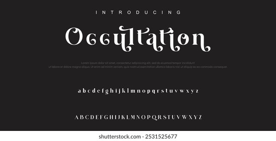 Logotipo de fonte de luxo mínimo alfabeto. Tipografia beleza moda elegante minimalista serif italic fontes decorativo casamento vintage retro logos. 