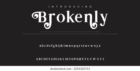 Logotipo de fonte de luxo mínimo alfabeto. Tipografia beleza moda elegante minimalista serif italic fontes decorativo casamento vintage retro logos. 
