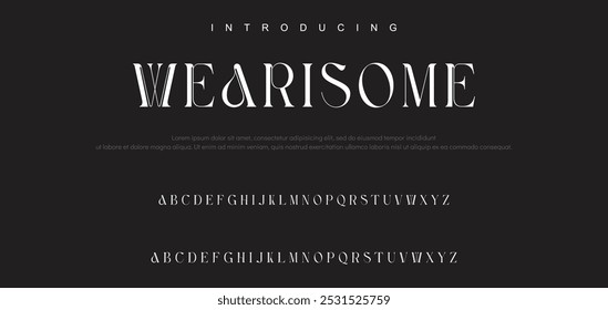 Minimal luxury font alphabet logo. Typography beauty fashion elegant minimalist serif italic fonts decorative wedding vintage retro logos. 
