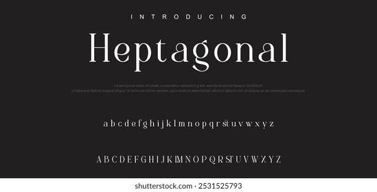 Minimal luxury font alphabet logo. Typography beauty fashion elegant minimalist serif italic fonts decorative wedding vintage retro logos. 