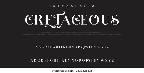 Minimal luxury font alphabet logo. Typography beauty fashion elegant minimalist serif italic fonts decorative wedding vintage retro logos. 