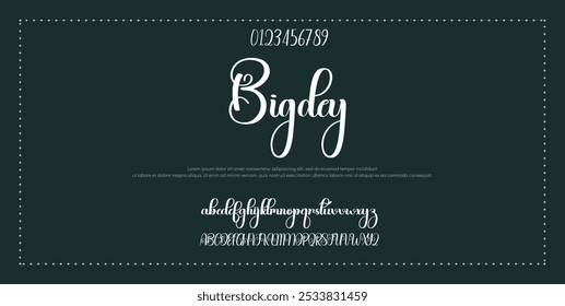 Logotipo de fonte de luxo mínimo alfabeto. Tipografia beleza moda elegante minimalista serif italic fontes decorativo casamento vintage retro logos. ilustração vetorial