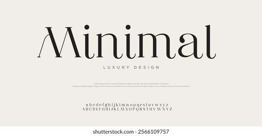 Minimal luxury font alphabet logo. Typography beauty fashion elegant minimalist serif italic fonts decorative wedding vintage retro logos. vector illustration
